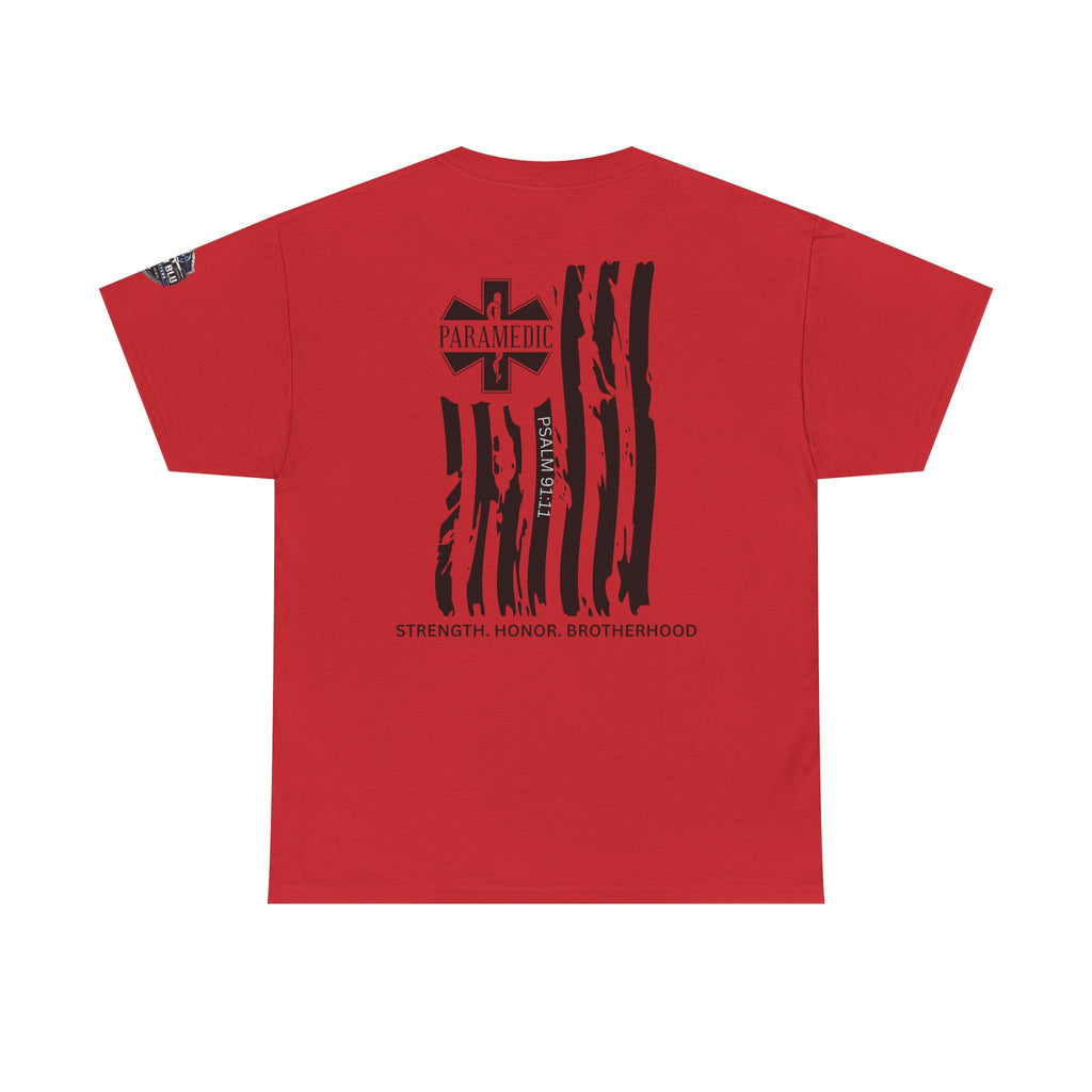 Paramedic Flag T-Shirt — Strength Honor Brotherhood Tee