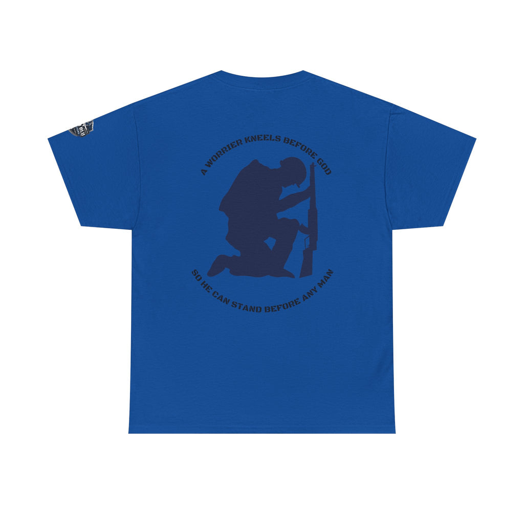 Kneel Before God T-Shirt — Faith-Based Military Tribute Tee