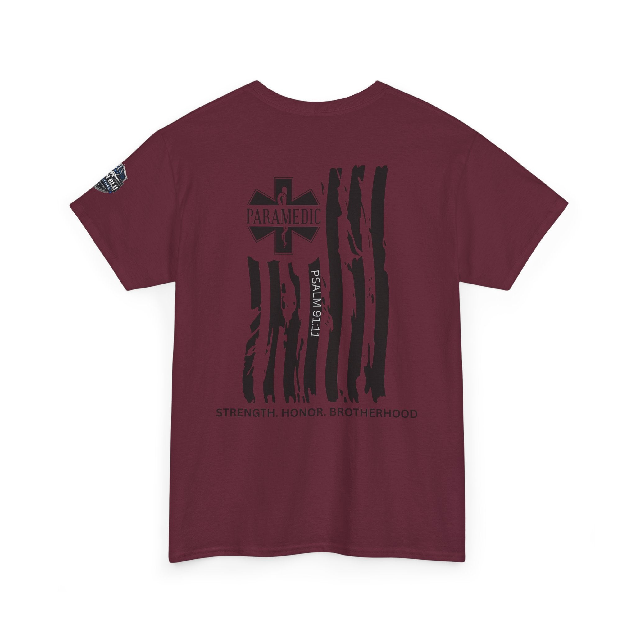 Paramedic Flag T-Shirt — Strength Honor Brotherhood Tee