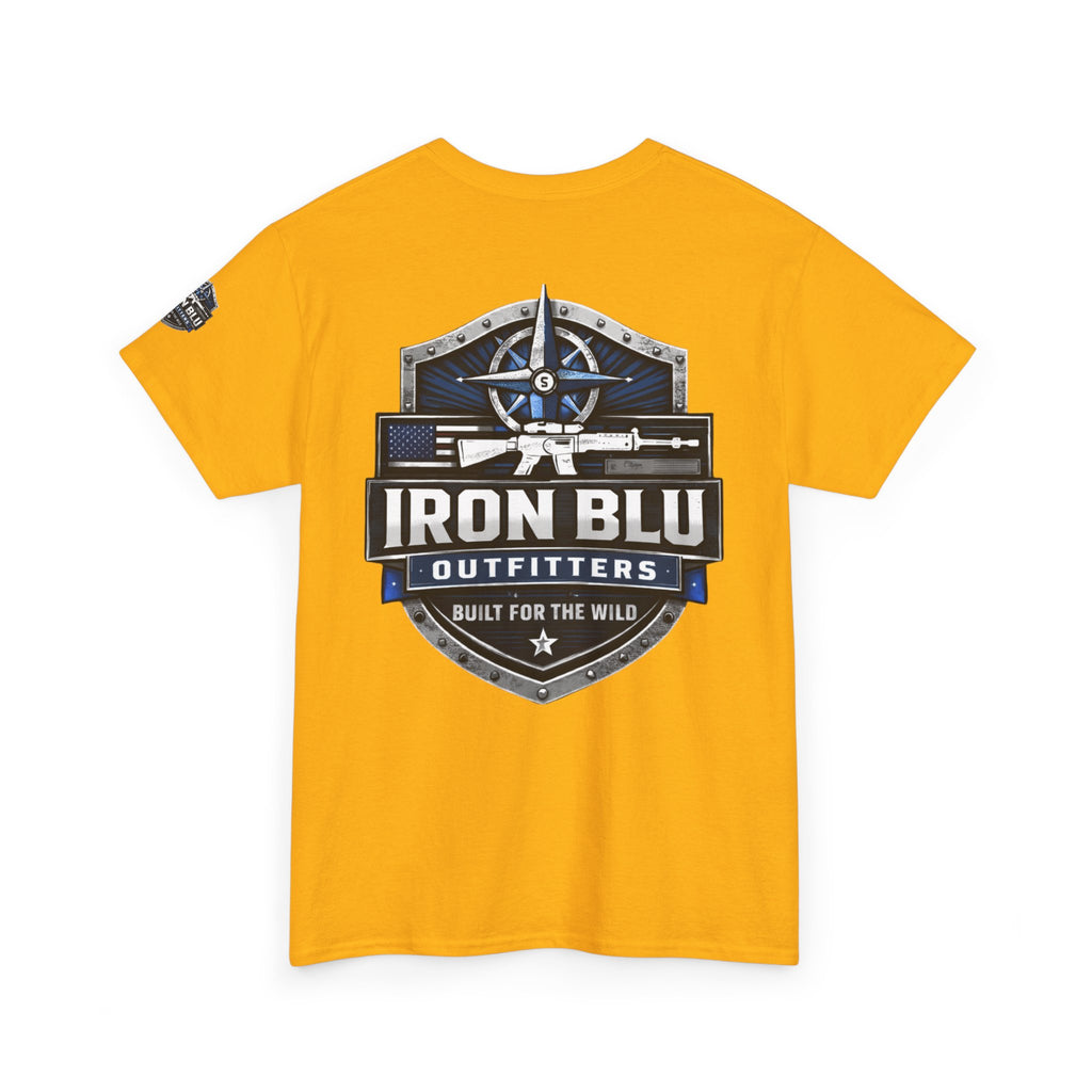 Iron Blu Outfitters T‑Shirt — 'Built for the Wild' Outdoor Logo Tee