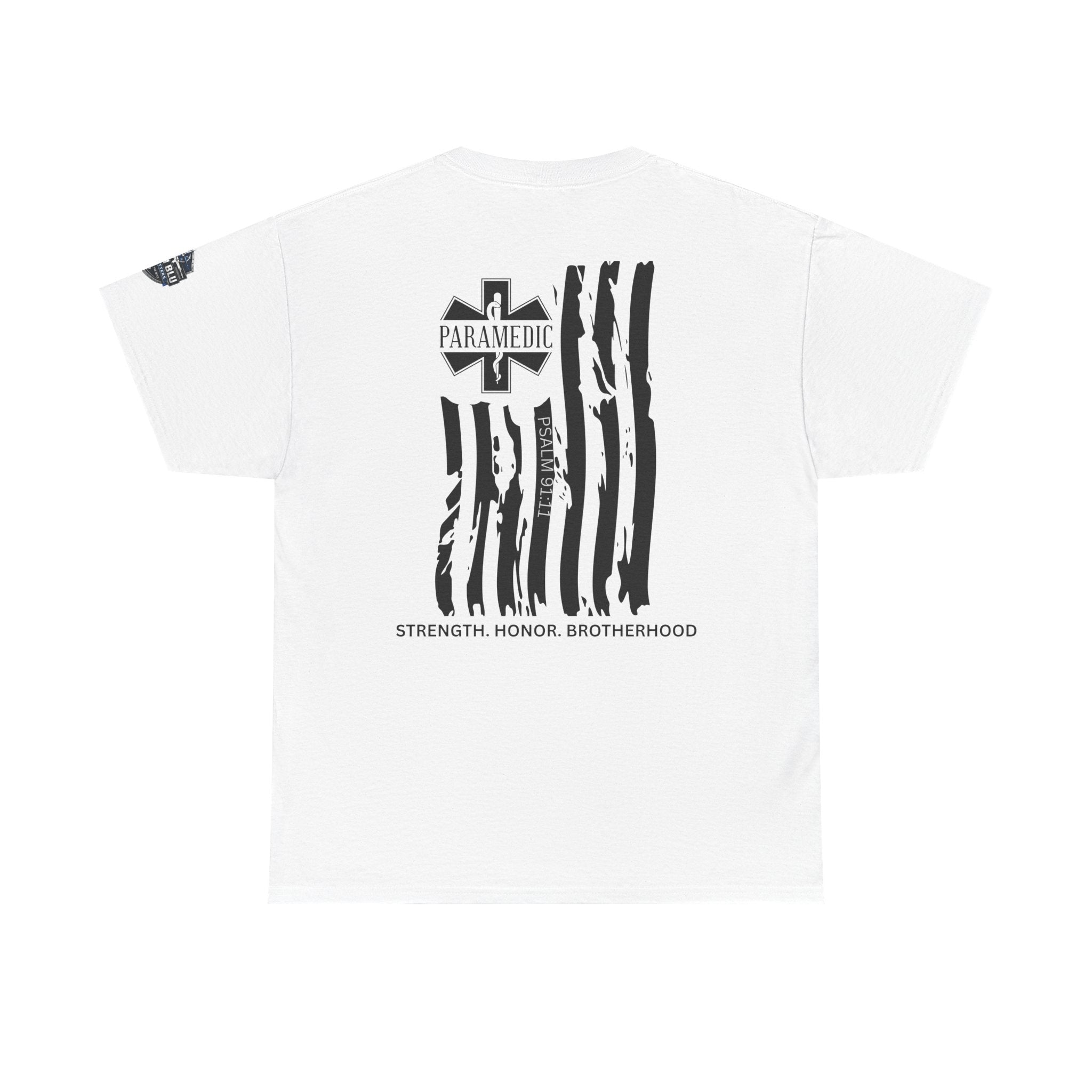 Paramedic Flag T-Shirt — Strength Honor Brotherhood Tee