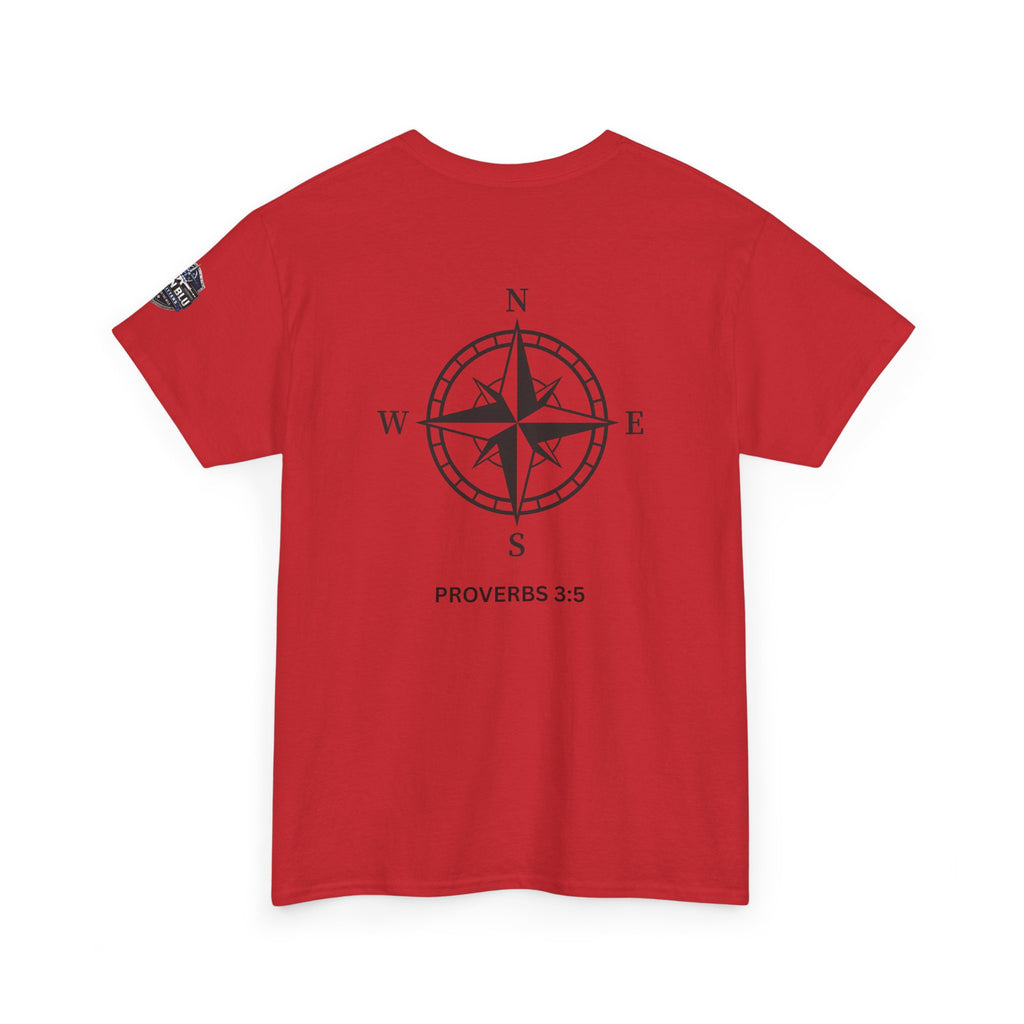 Compass Graphic T-Shirt — 'Proverbs 3:5' Faith-Inspired Casual Tee