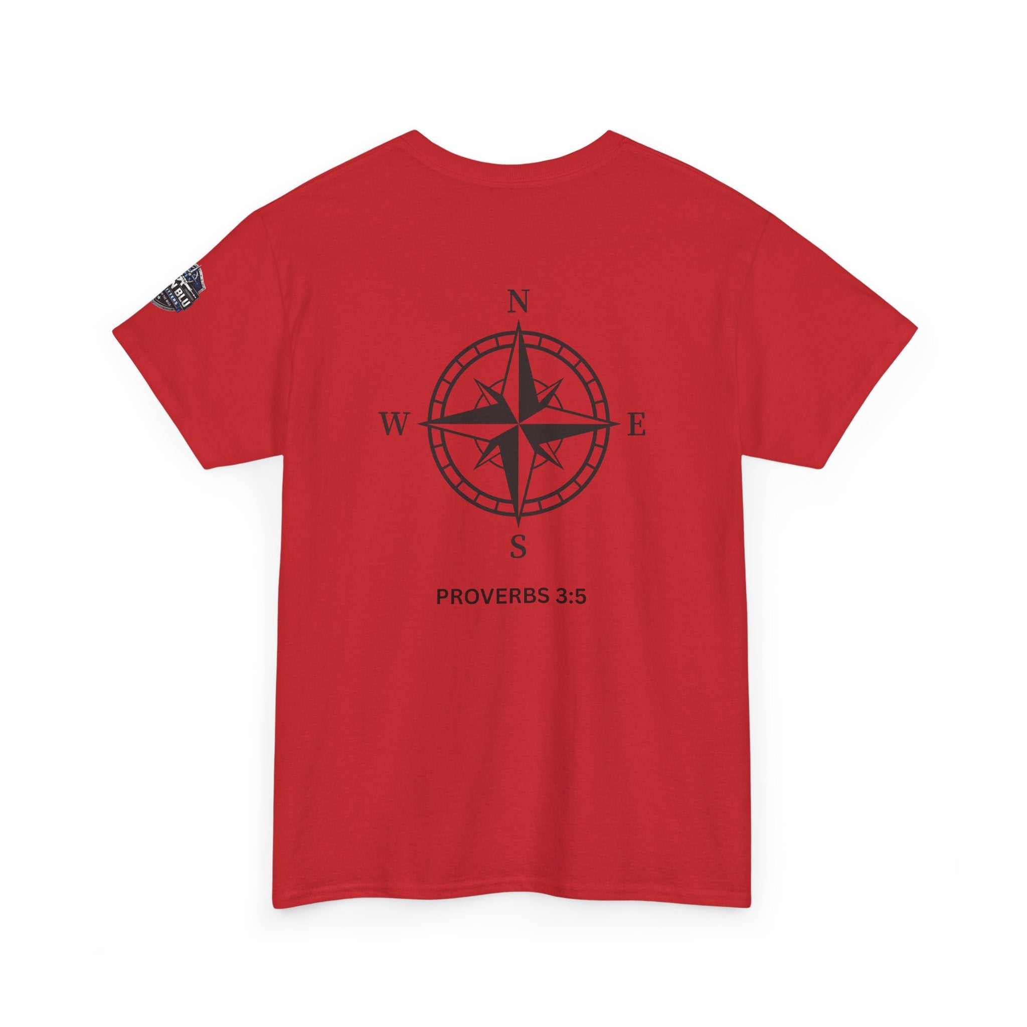 Compass Graphic T-Shirt — 'Proverbs 3:5' Faith-Inspired Casual Tee