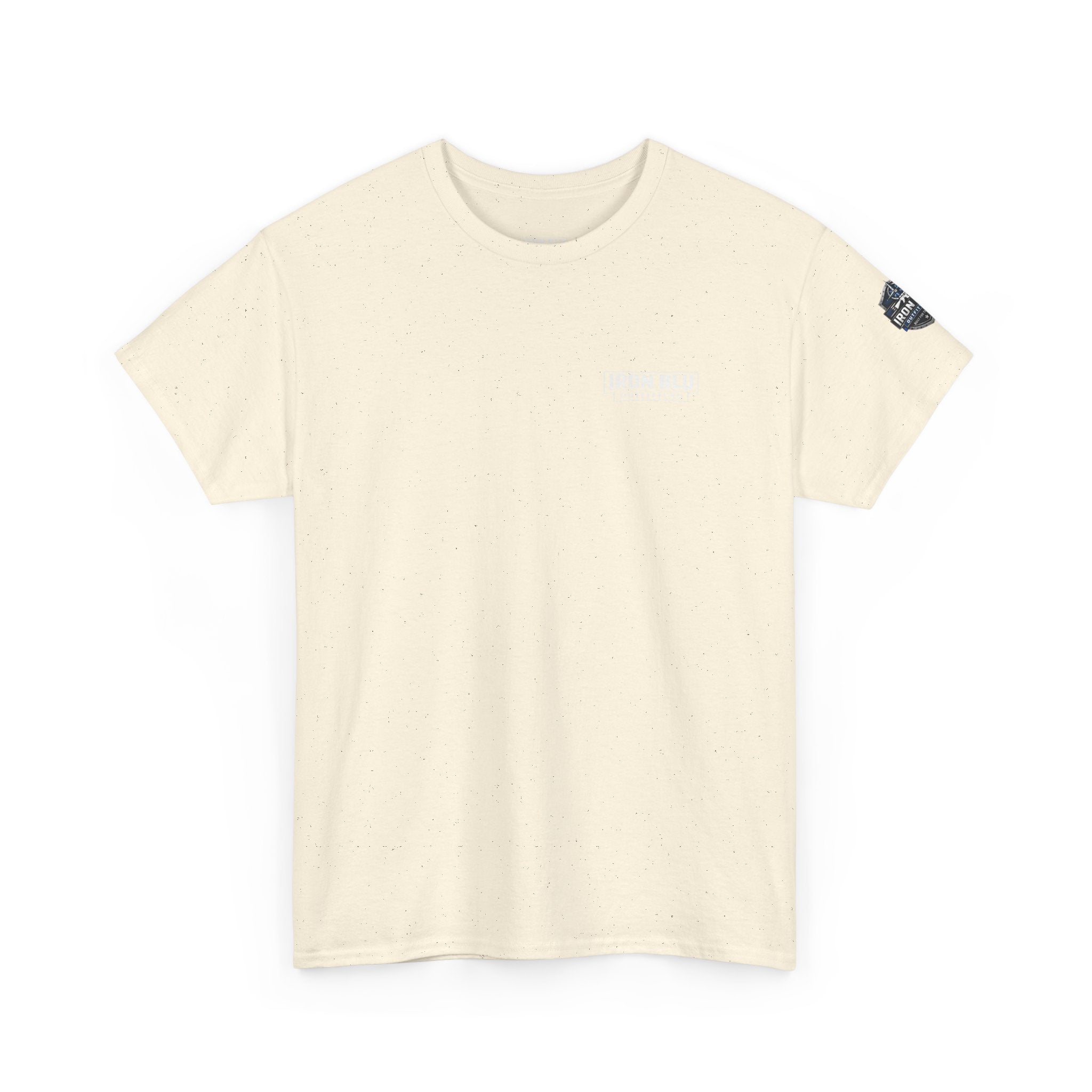 Law Enforcement Tribute T-Shirt — "Strength, Honor, Brotherhood" Badge & Flag Design