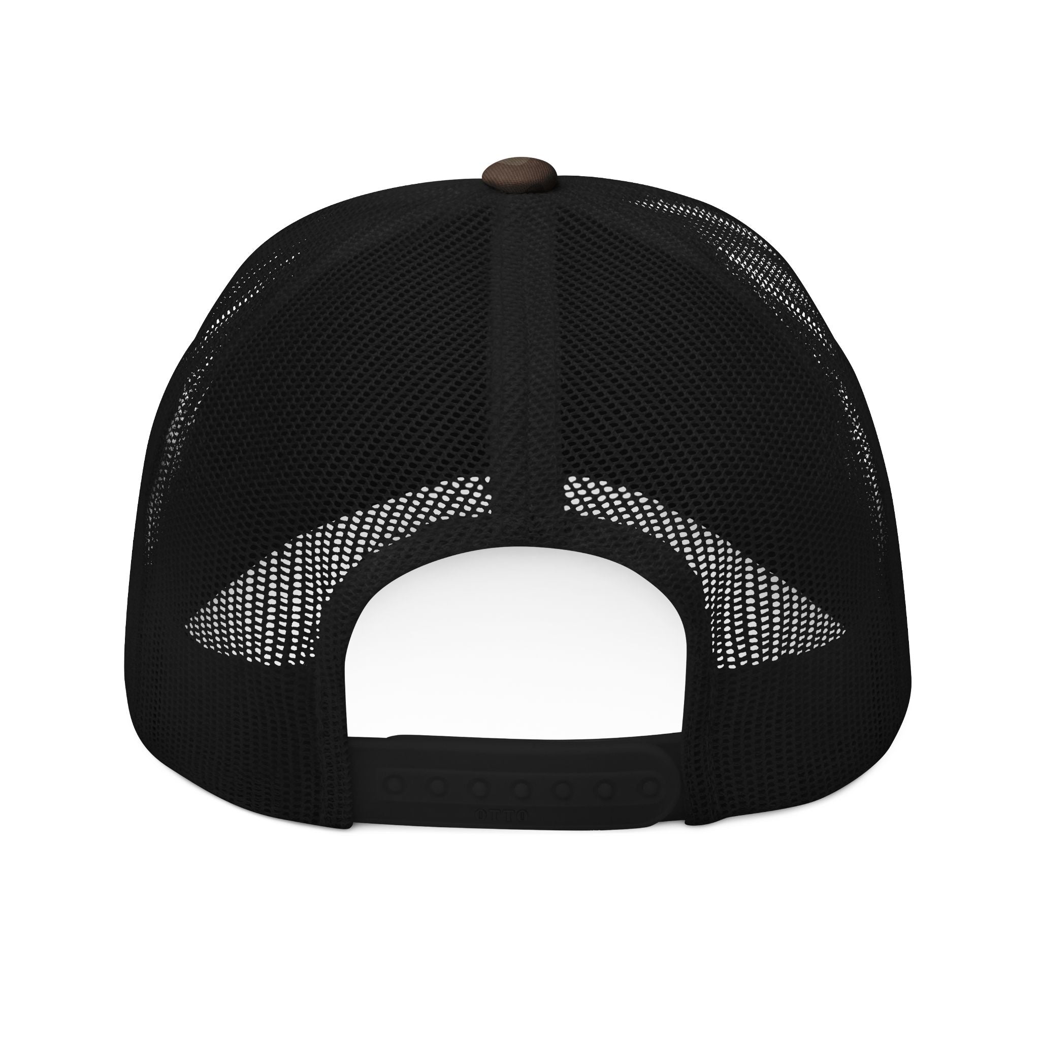 Camo Trucker Hat — Embroidered Military-Style Mesh Cap