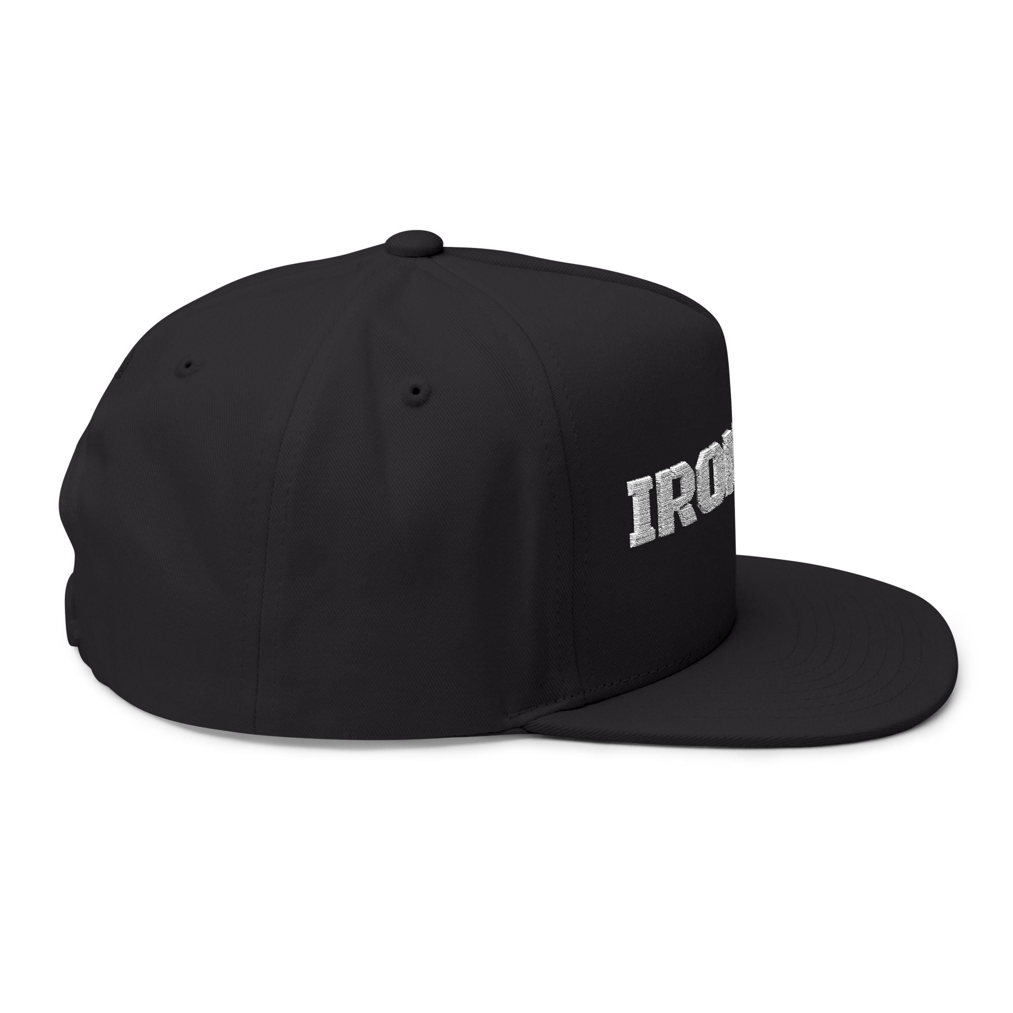 Iron Blu Embroidered Flat Bill Cap — Classic Streetwear Snapback