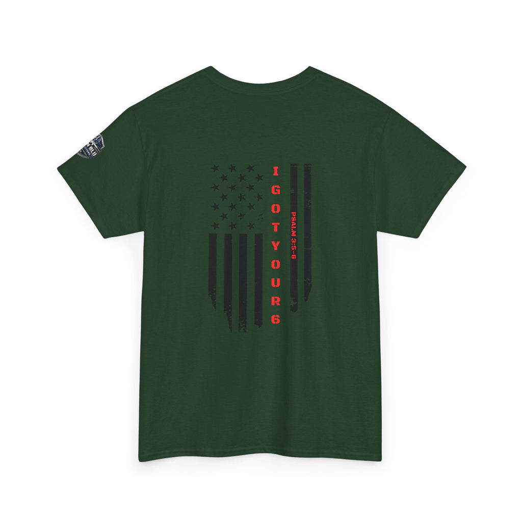 American Flag Tee — "I Got Your 6" Military Support T-Shirt