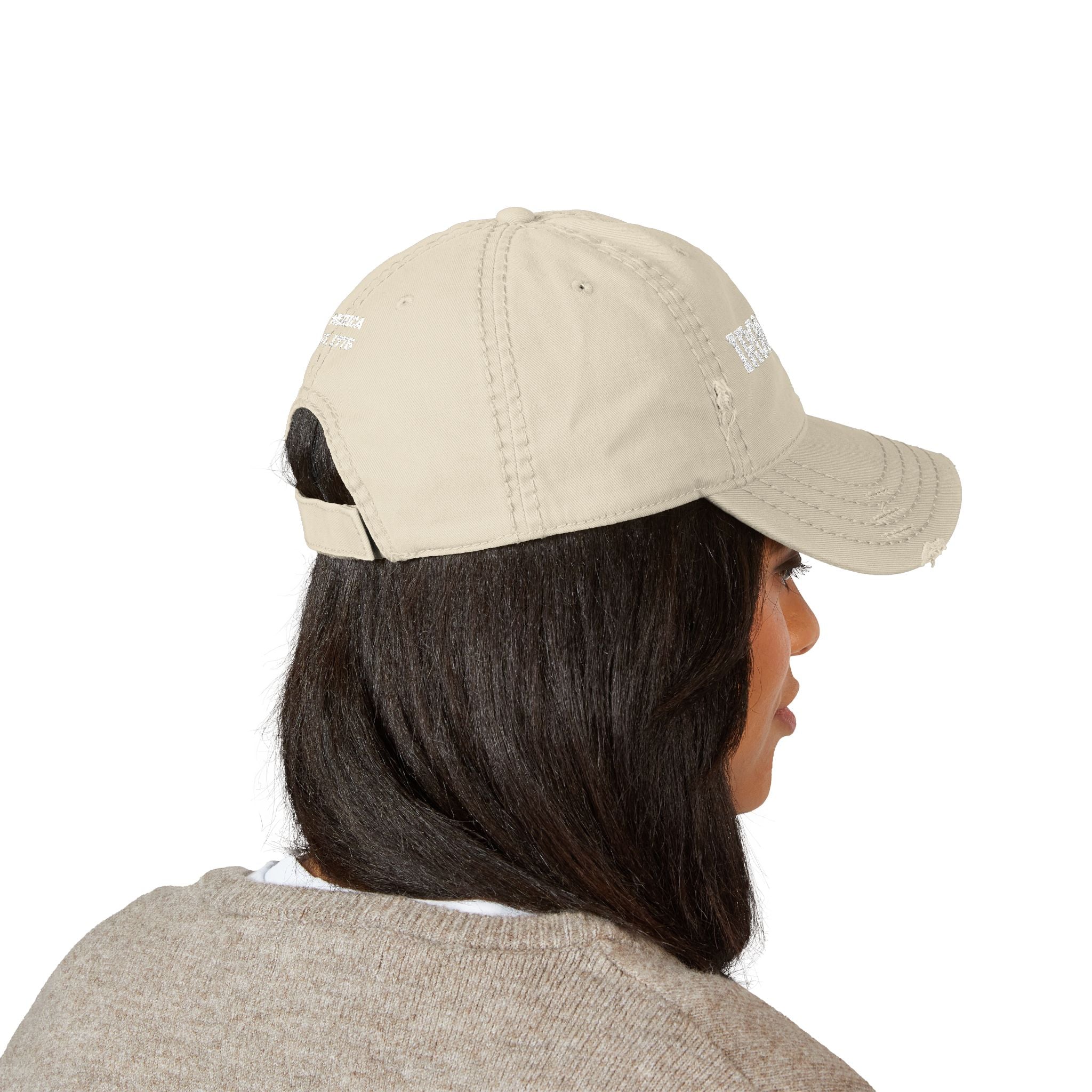Distressed Embroidered Dad Hat — IRON BLU 'Merica Est. 1776 Vintage Baseball Cap