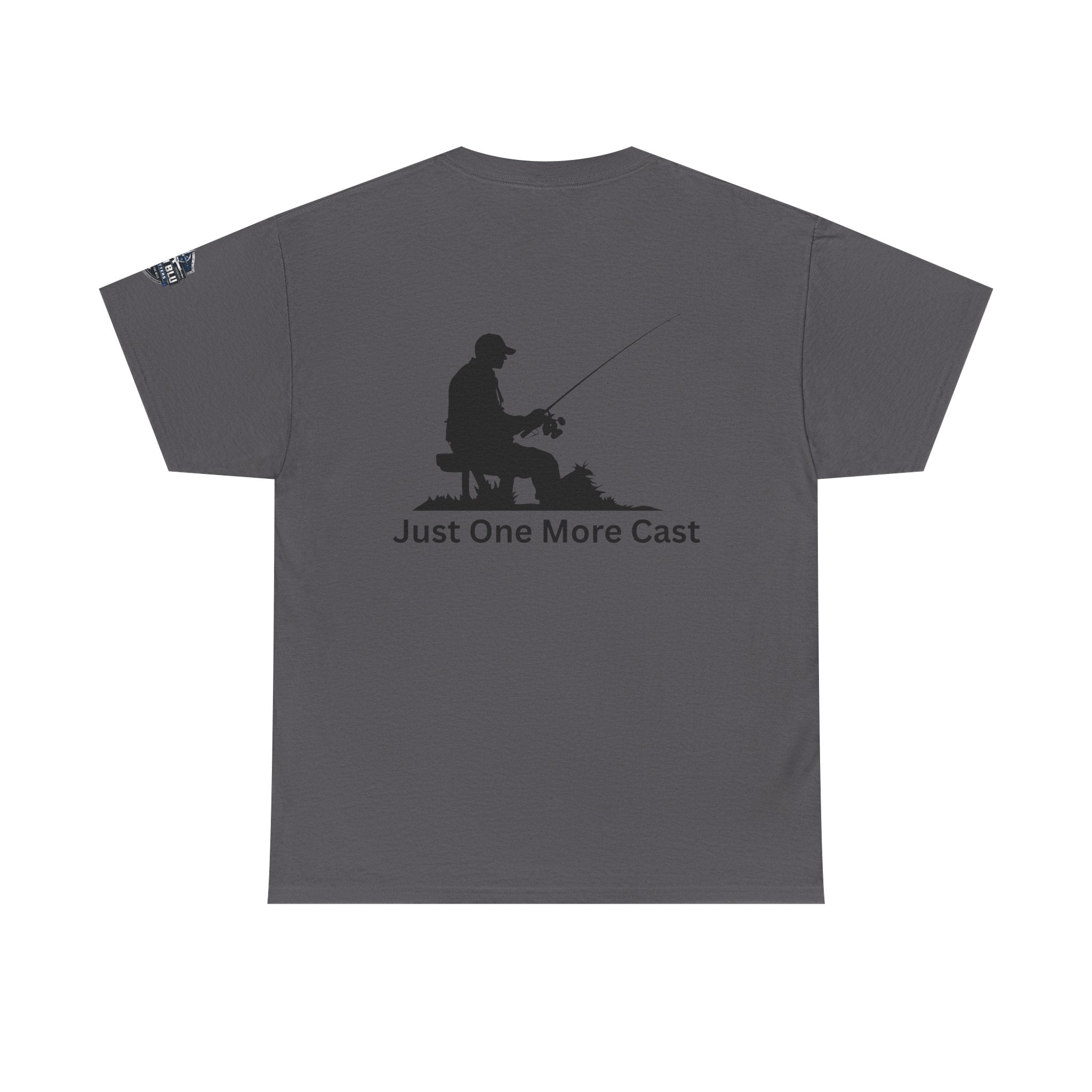 Fishing T-Shirt — "Just One More Cast" Silhouette Tee