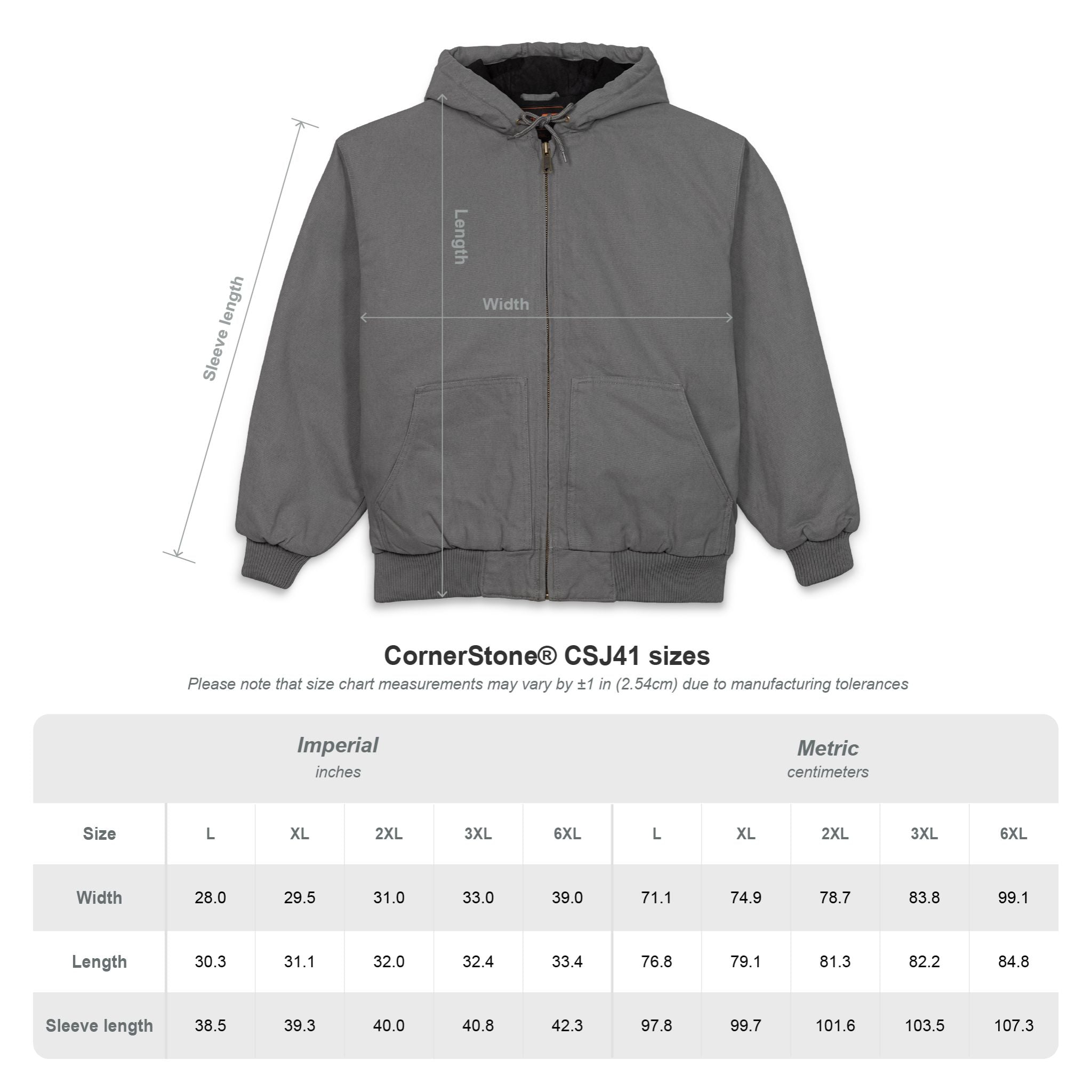 Embroidered Work Hooded Jacket - CornerStone Duck Cloth