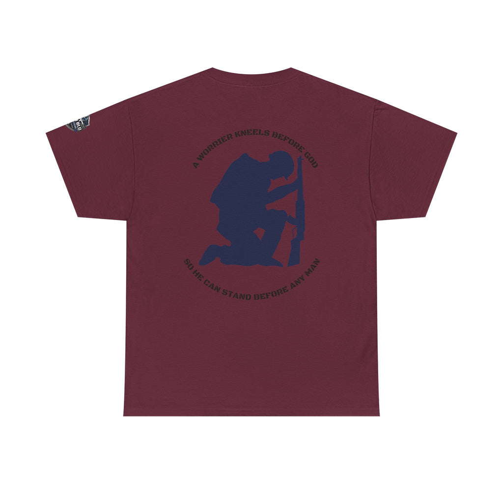 Kneel Before God T-Shirt — Faith-Based Military Tribute Tee