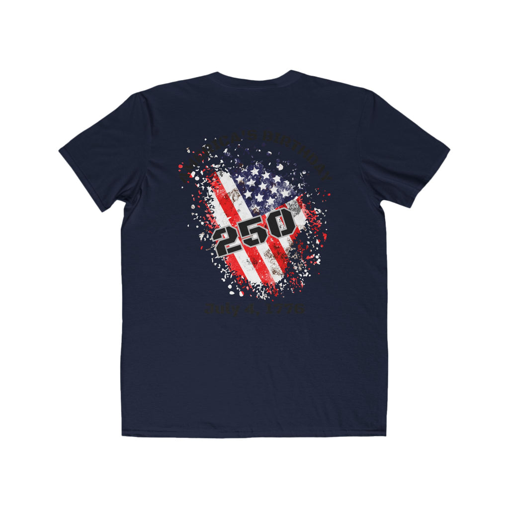 Fourth of July 250th Anniversary Tee - "America's Birthday" Patriotic Men's T-Shirt