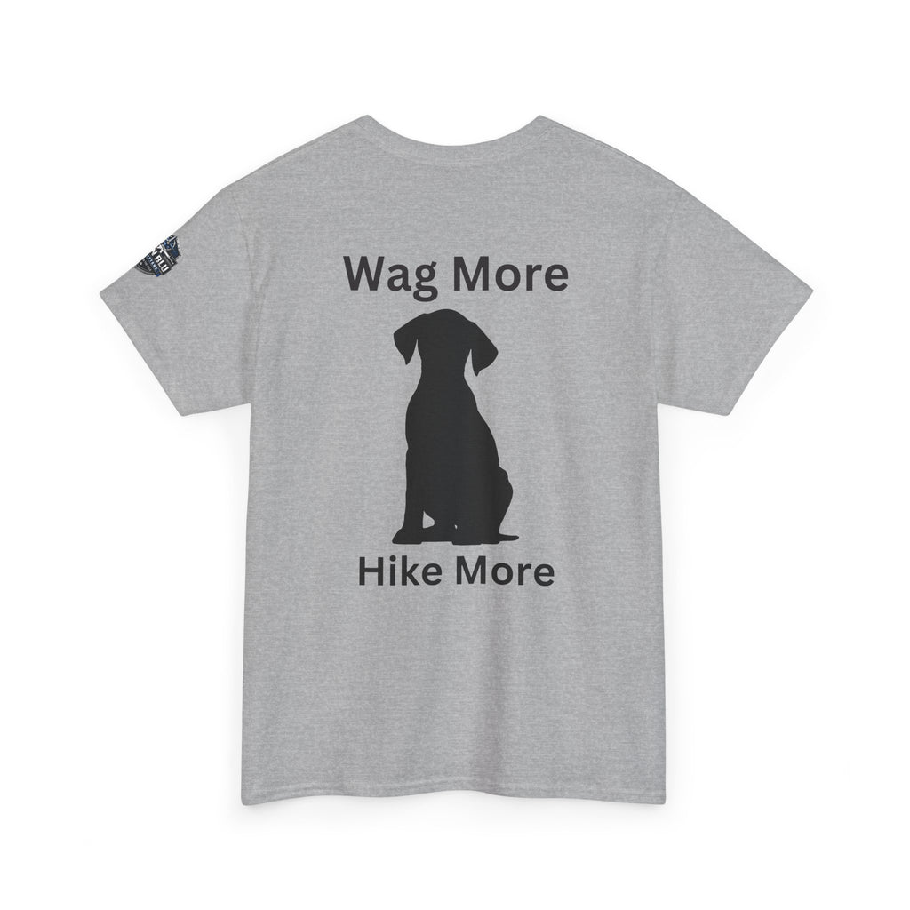 Dog Lover Tee — "Wag More" Black Cotton T‑Shirt