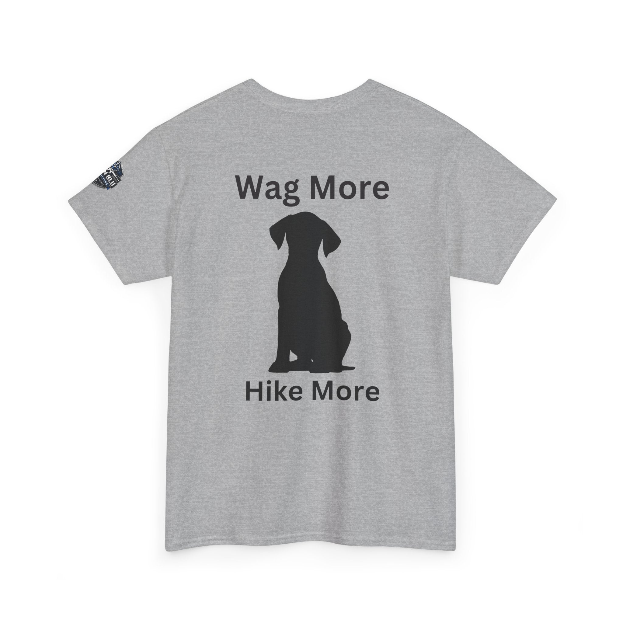 Dog Lover Tee — "Wag More" Black Cotton T‑Shirt