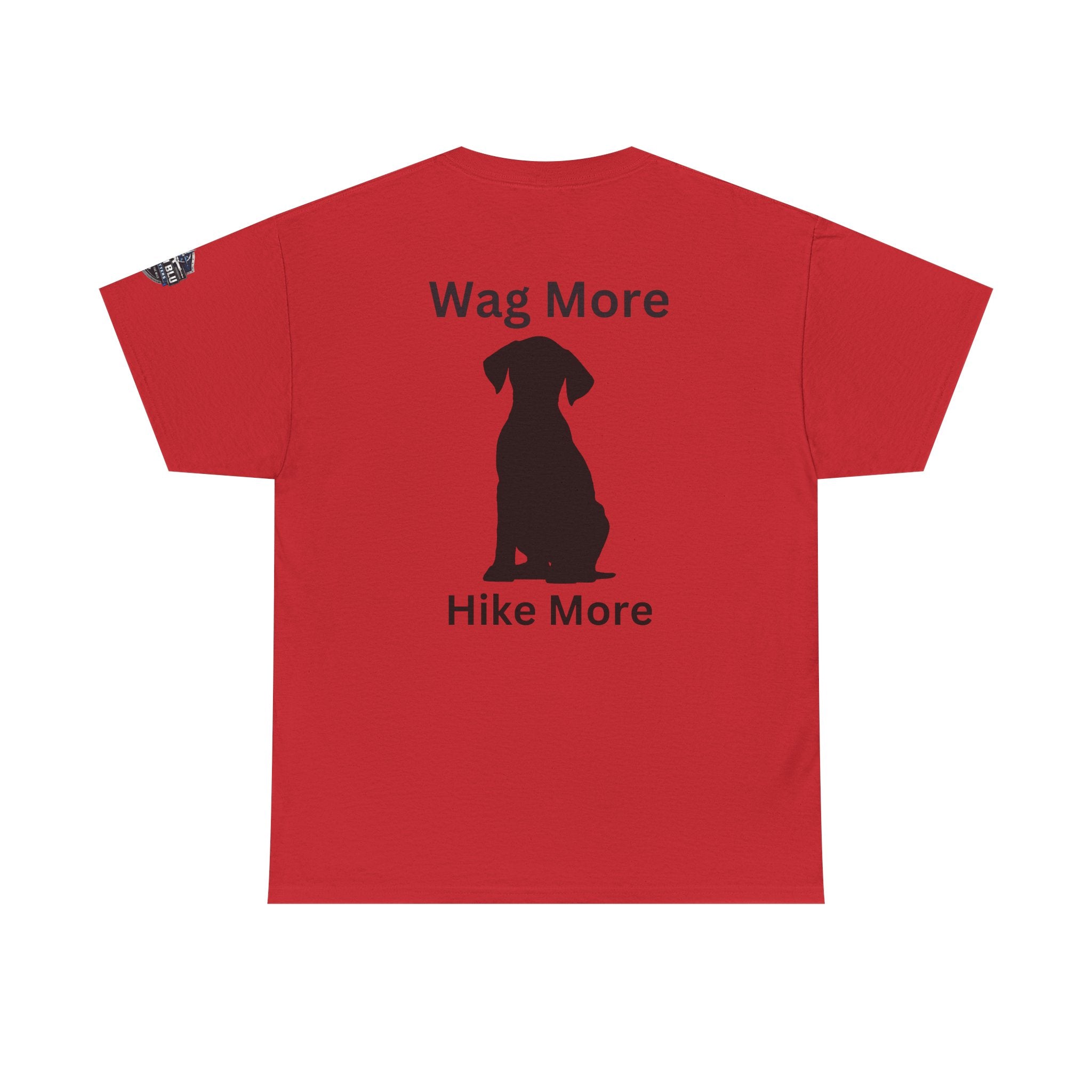 Dog Lover Tee — "Wag More" Black Cotton T‑Shirt