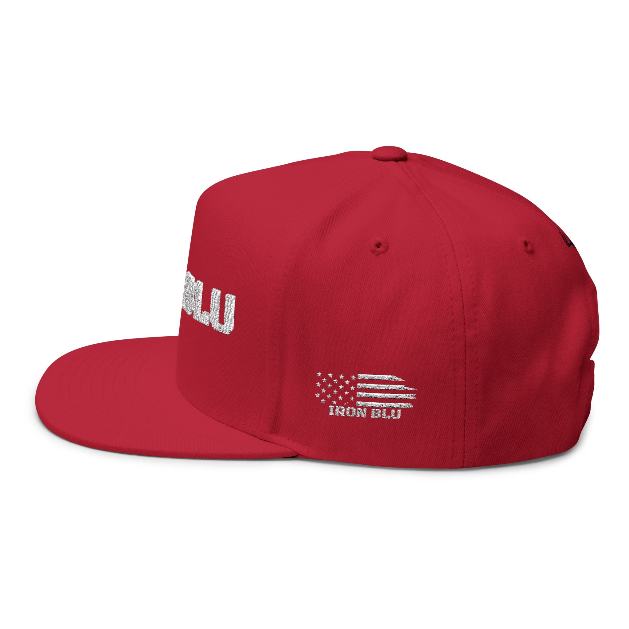 Iron Blu Embroidered Flat Bill Cap — Classic Streetwear Snapback