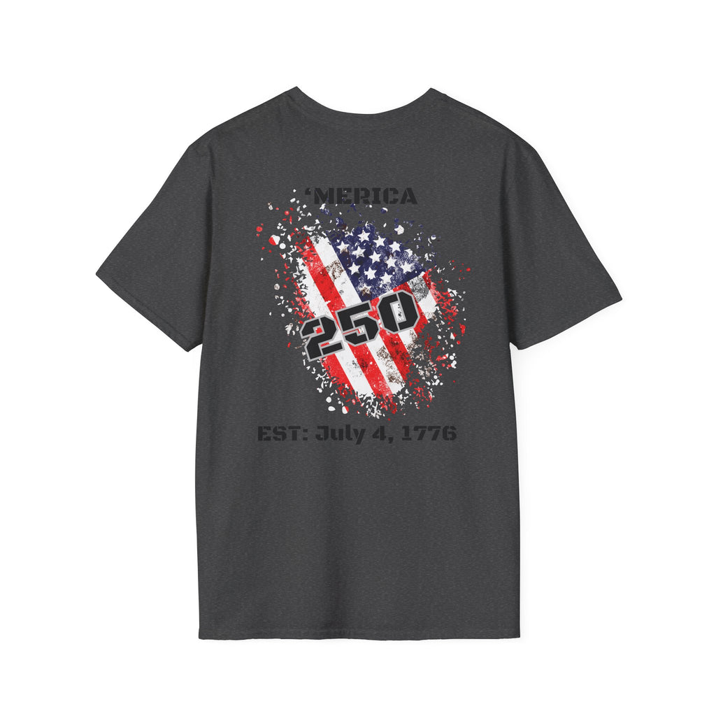 T-Shirt — 'Merica 250 Flag Graphic | EST. July 4, 1776 — Patriotic 4th of July Tee