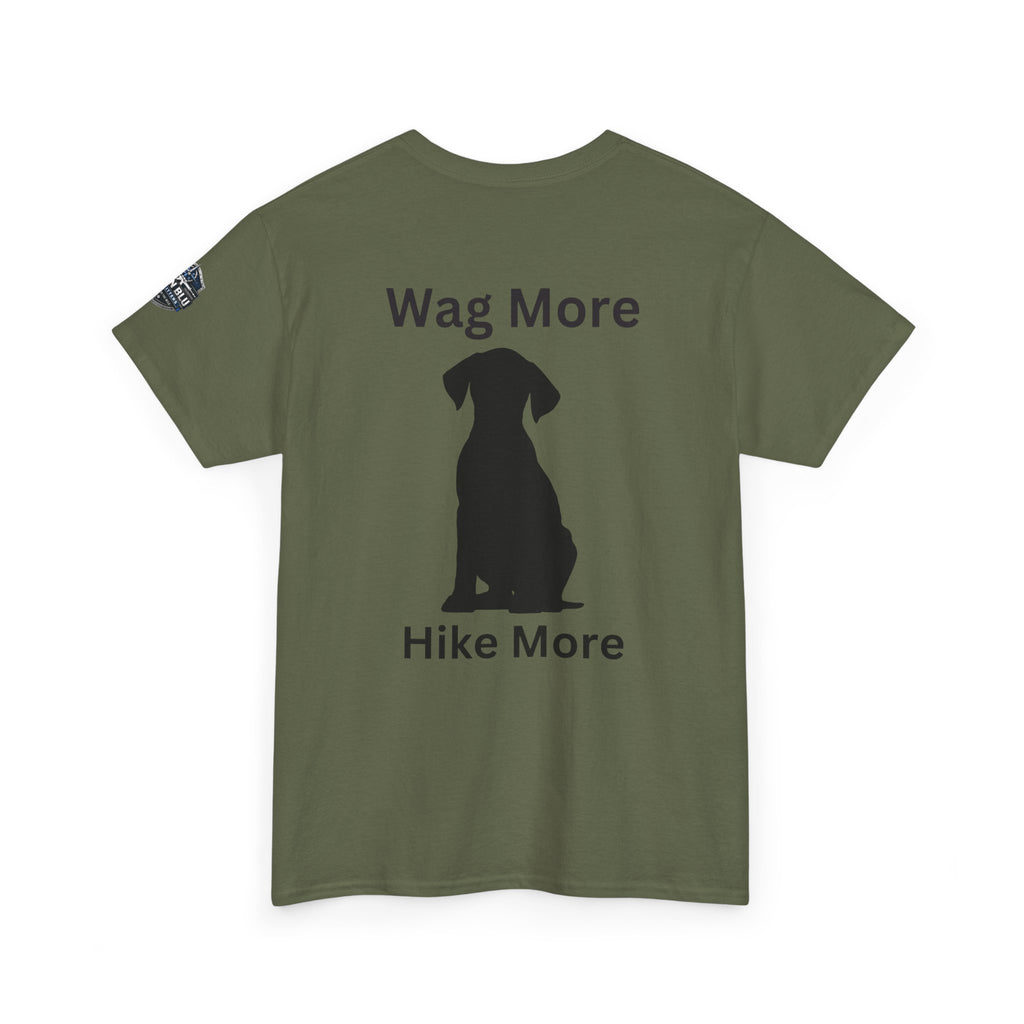 Dog Lover Tee — "Wag More" Black Cotton T‑Shirt