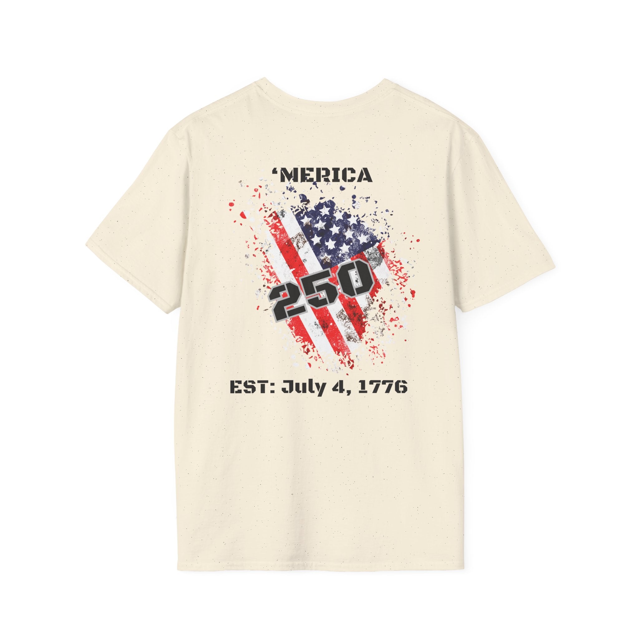 T-Shirt — 'Merica 250 Flag Graphic | EST. July 4, 1776 — Patriotic 4th of July Tee
