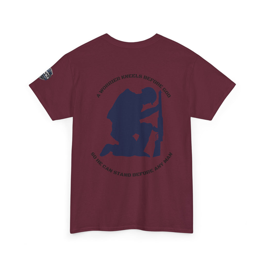 Kneel Before God T-Shirt — Faith-Based Military Tribute Tee