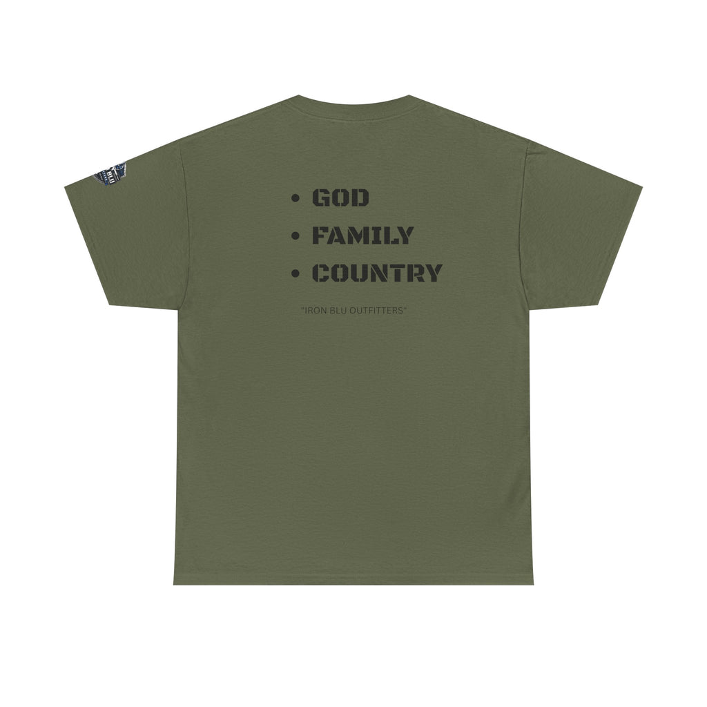 God Family Country Tee — Patriotic Faith-Based Cotton T-Shirt