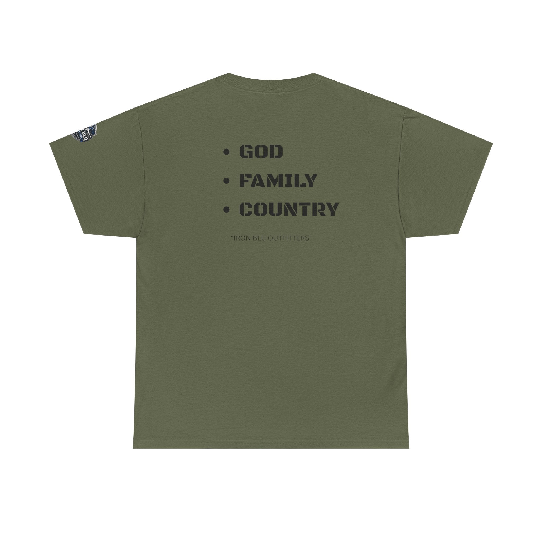 God Family Country Tee — Patriotic Faith-Based Cotton T-Shirt