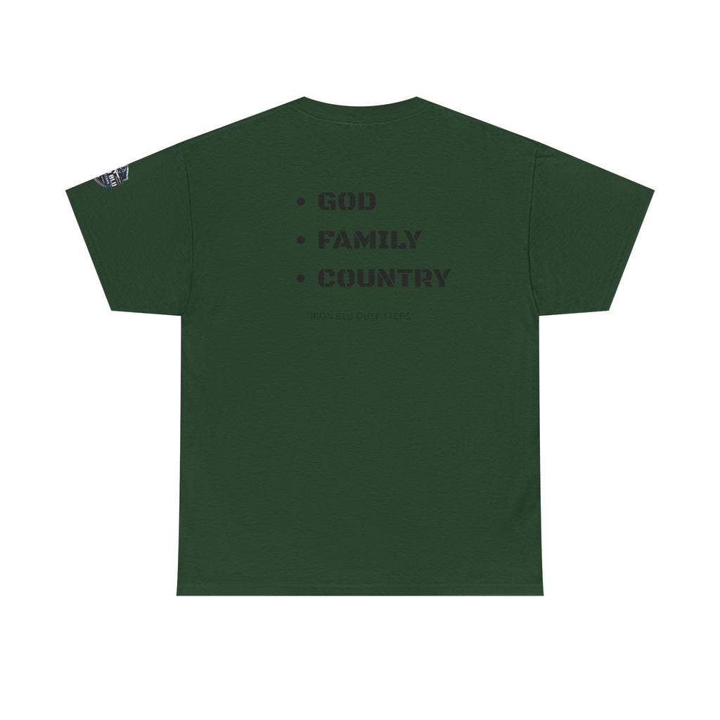 God Family Country Tee — Patriotic Faith-Based Cotton T-Shirt
