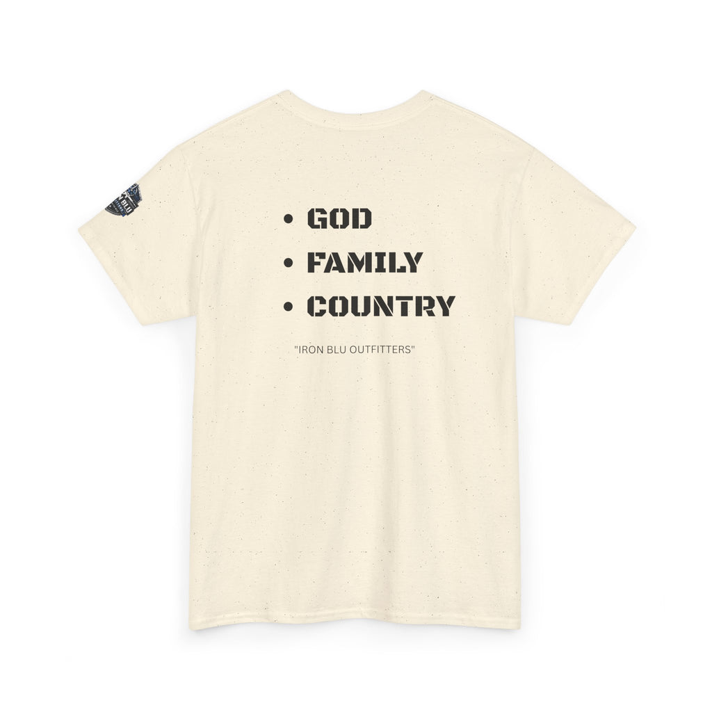 God Family Country Tee — Patriotic Faith-Based Cotton T-Shirt