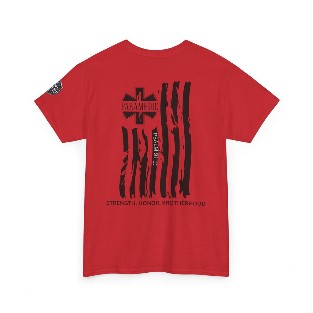 Paramedic Flag T-Shirt — Strength Honor Brotherhood Tee