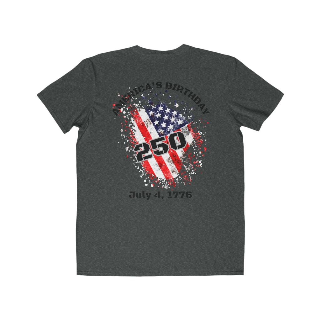 Fourth of July 250th Anniversary Tee - "America's Birthday" Patriotic Men's T-Shirt