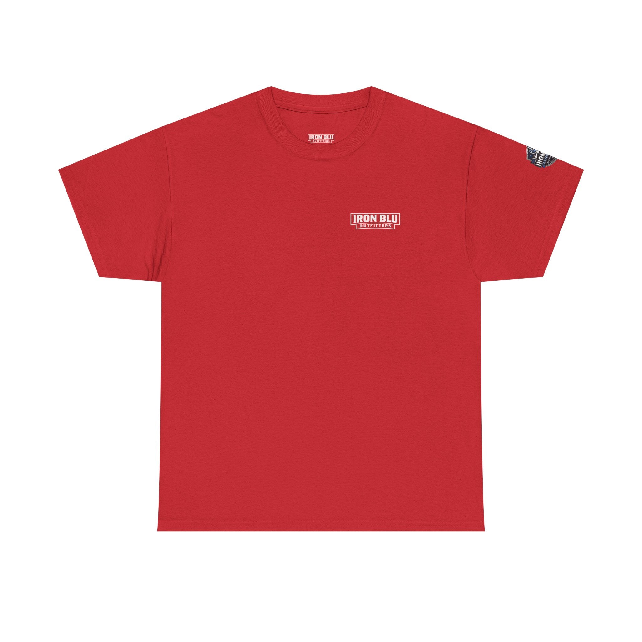 Law Enforcement Tribute T-Shirt — "Strength, Honor, Brotherhood" Badge & Flag Design
