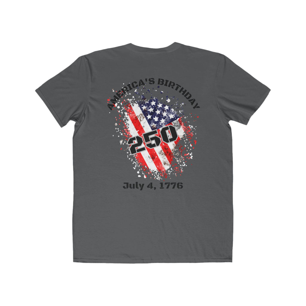 Fourth of July 250th Anniversary Tee - "America's Birthday" Patriotic Men's T-Shirt