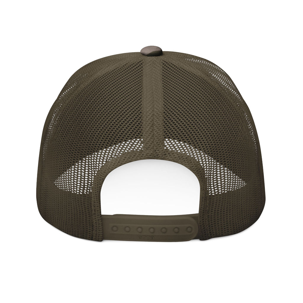 Camo Trucker Hat — Embroidered Military-Style Mesh Cap