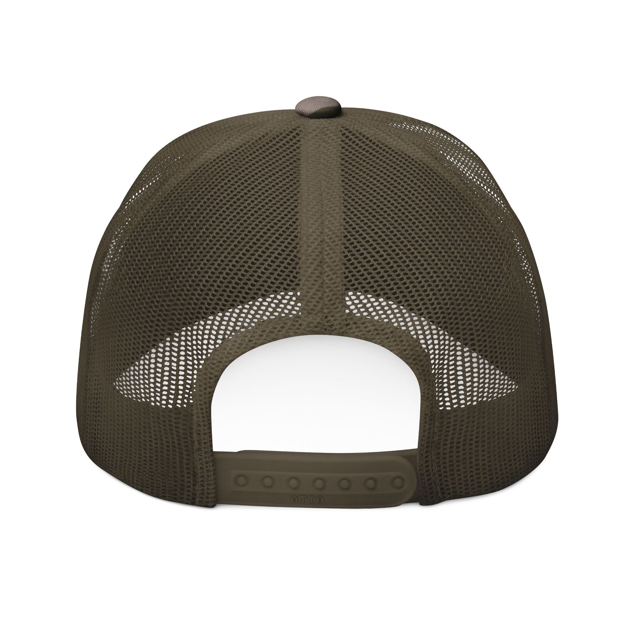 Camo Trucker Hat — Embroidered Military-Style Mesh Cap