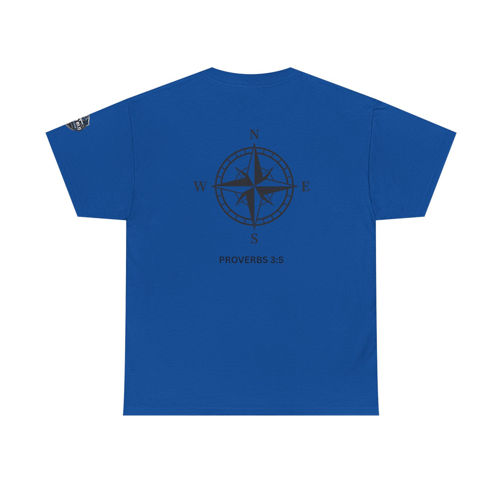 Compass Graphic T-Shirt — 'Proverbs 3:5' Faith-Inspired Casual Tee