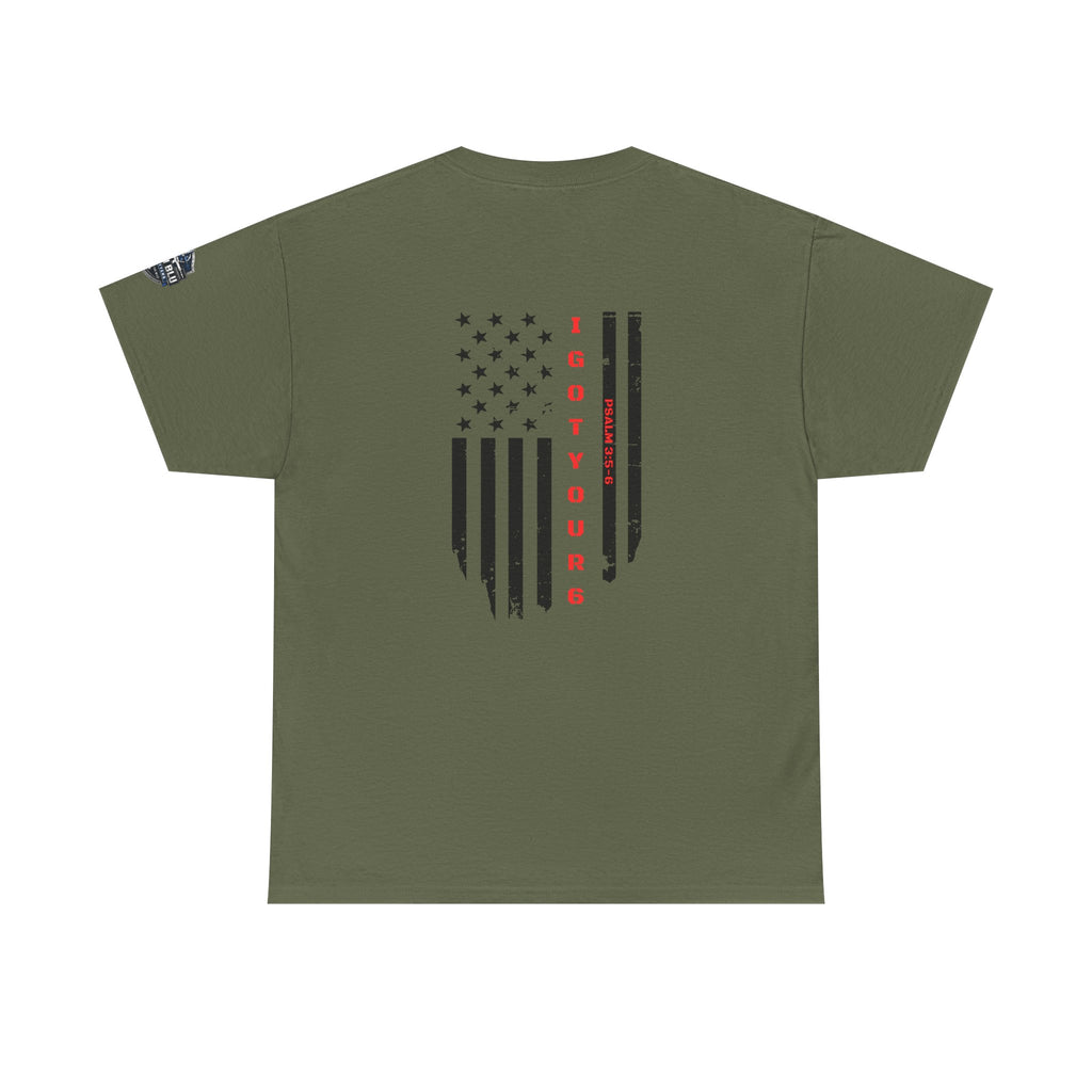 American Flag Tee — "I Got Your 6" Military Support T-Shirt