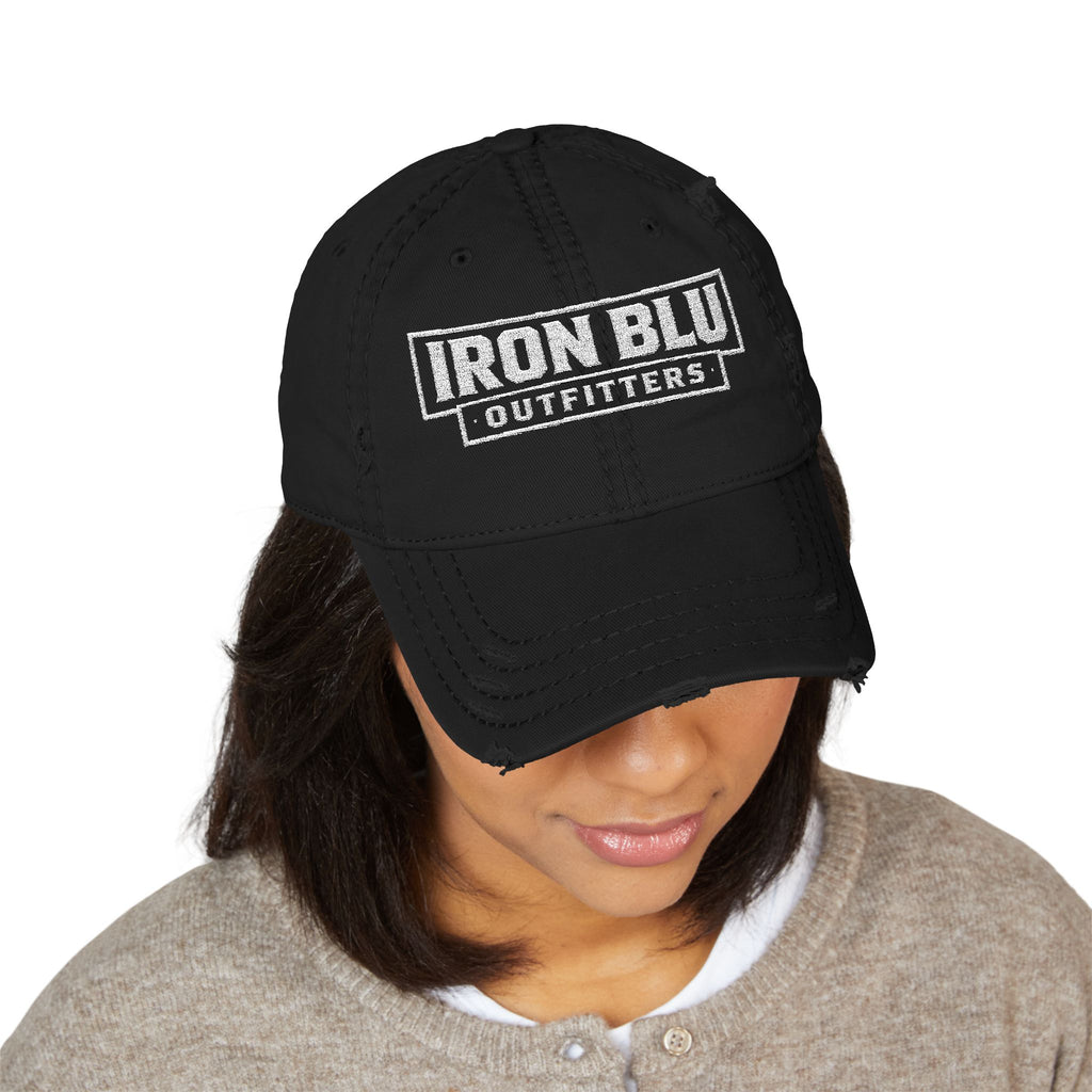 Iron Blu Outfitters Distressed Embroidered Dad Hat