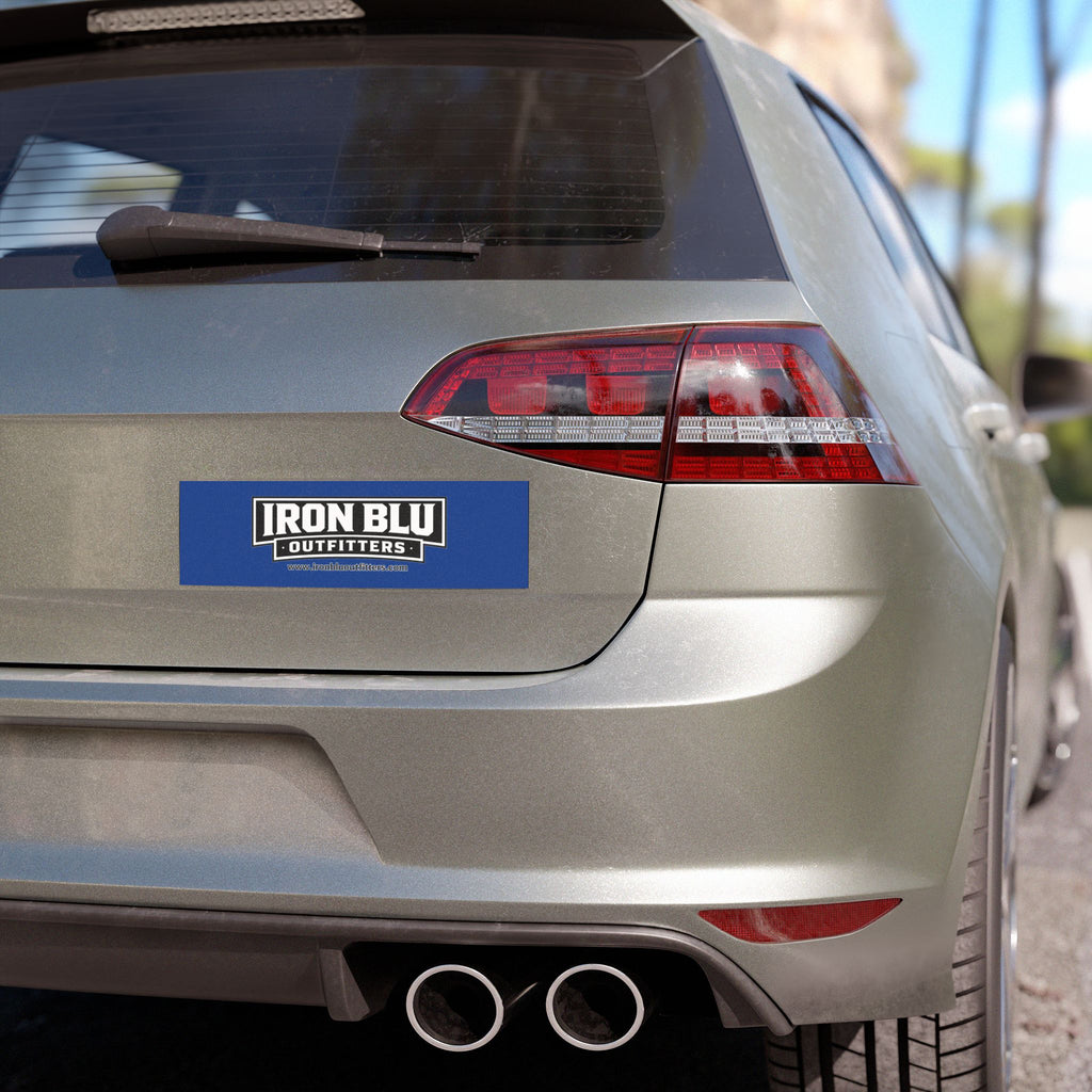 Magnetic Bumper Sticker — 'Iron Blu Outfitters' Logo Car Magnet