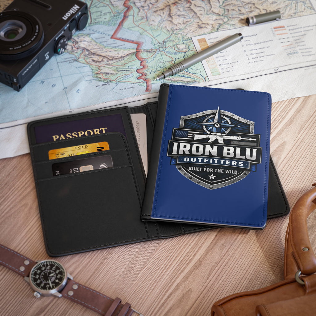 Iron Blu Outfitters Passport Cover — 'Built for the Wild' Travel Wallet
