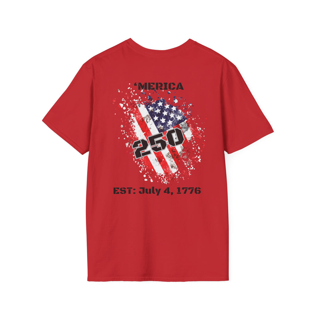 T-Shirt — 'Merica 250 Flag Graphic | EST. July 4, 1776 — Patriotic 4th of July Tee