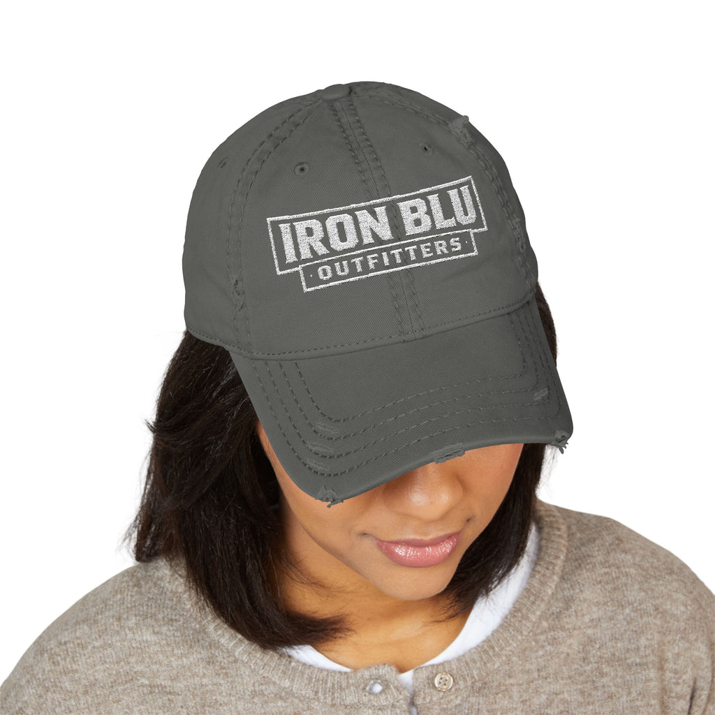 Iron Blu Outfitters Distressed Embroidered Dad Hat