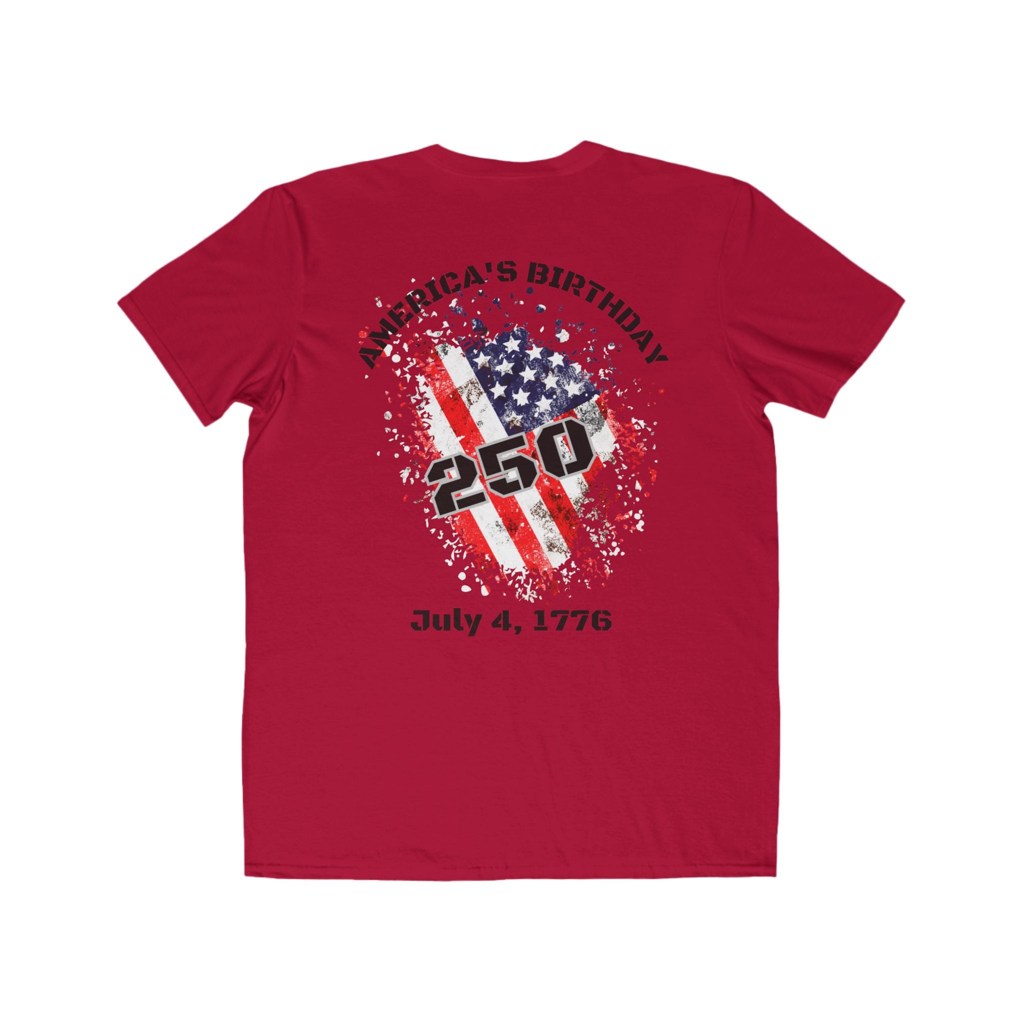 Fourth of July 250th Anniversary Tee - "America's Birthday" Patriotic Men's T-Shirt