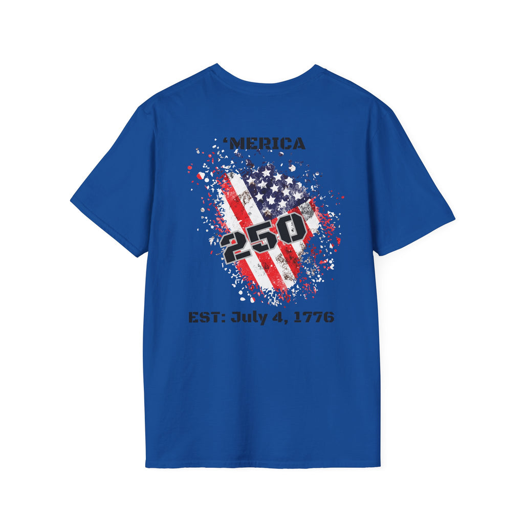 T-Shirt — 'Merica 250 Flag Graphic | EST. July 4, 1776 — Patriotic 4th of July Tee