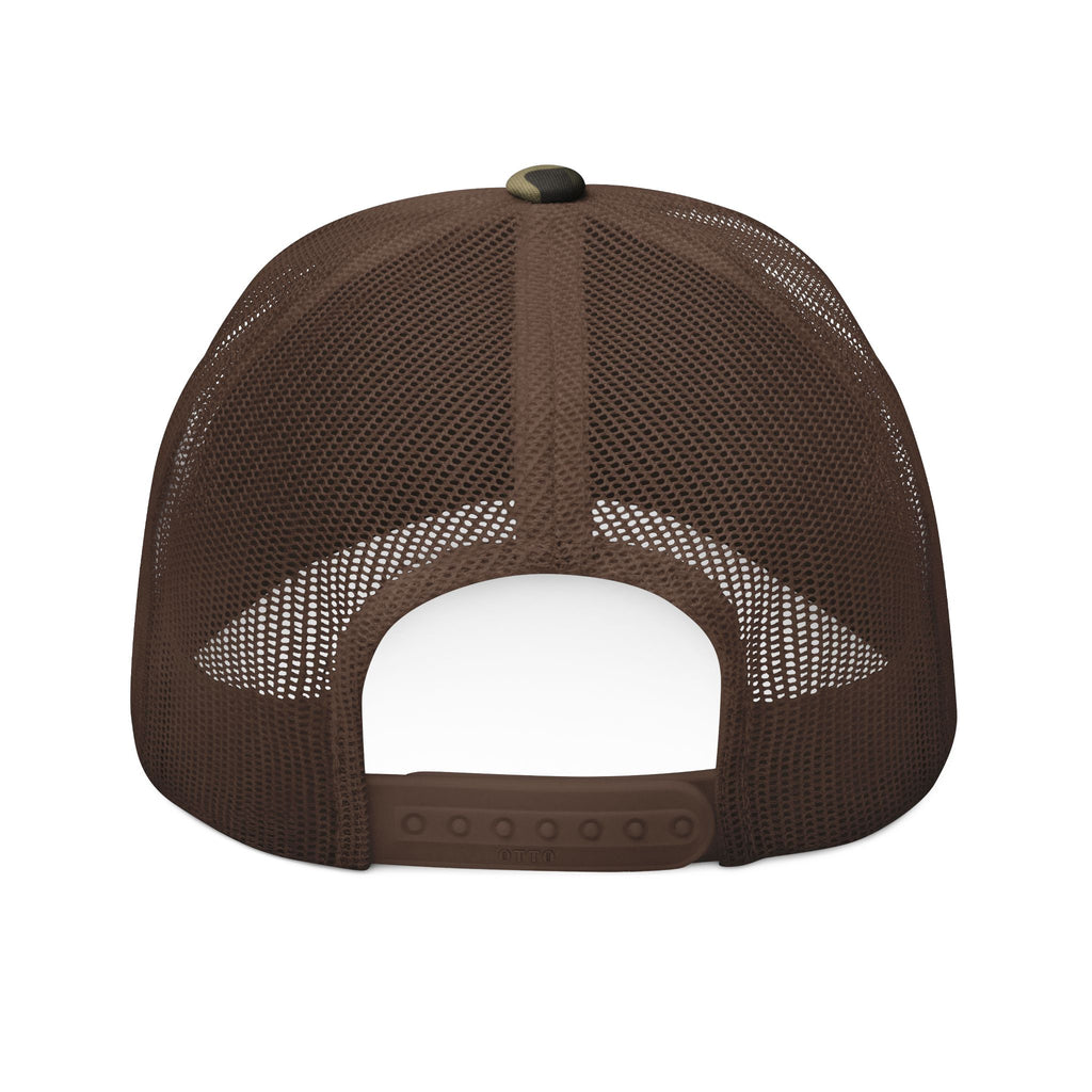 Camo Trucker Hat — Embroidered Military-Style Mesh Cap