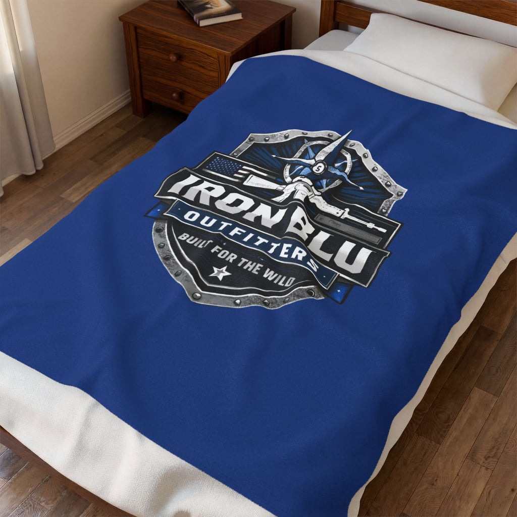 Iron Blu Outfitters Velveteen Plush Blanket — Built for the Wild Soft Throw