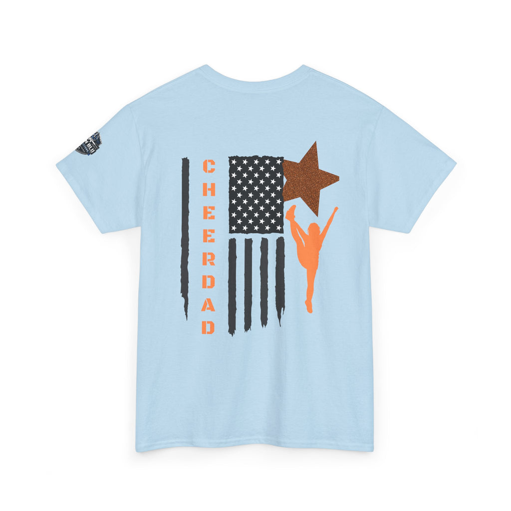 Cheer Dad T-Shirt — American Flag Cheerleader Dad Tee
