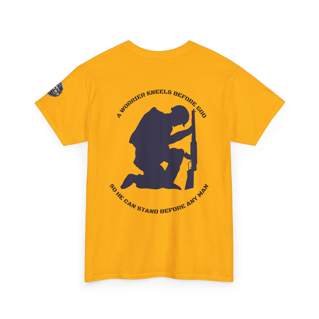 Kneel Before God T-Shirt — Faith-Based Military Tribute Tee