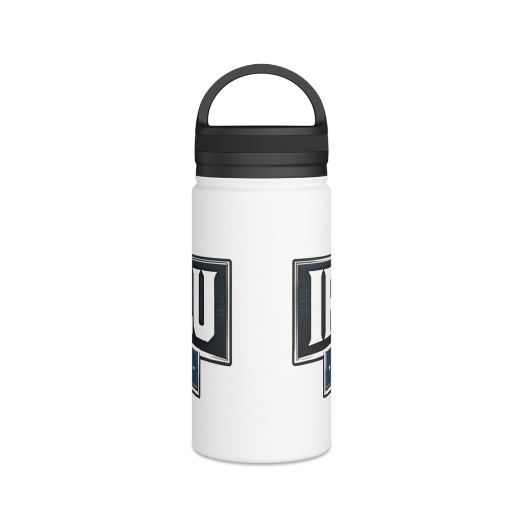 Outdoor Logo Stainless Steel Water Bottle – Handle Lid, Insulated Adventure Bottle
