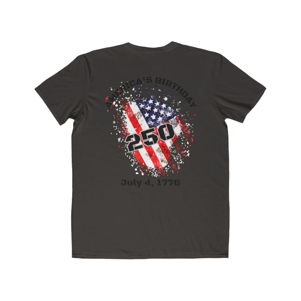 Fourth of July 250th Anniversary Tee - "America's Birthday" Patriotic Men's T-Shirt