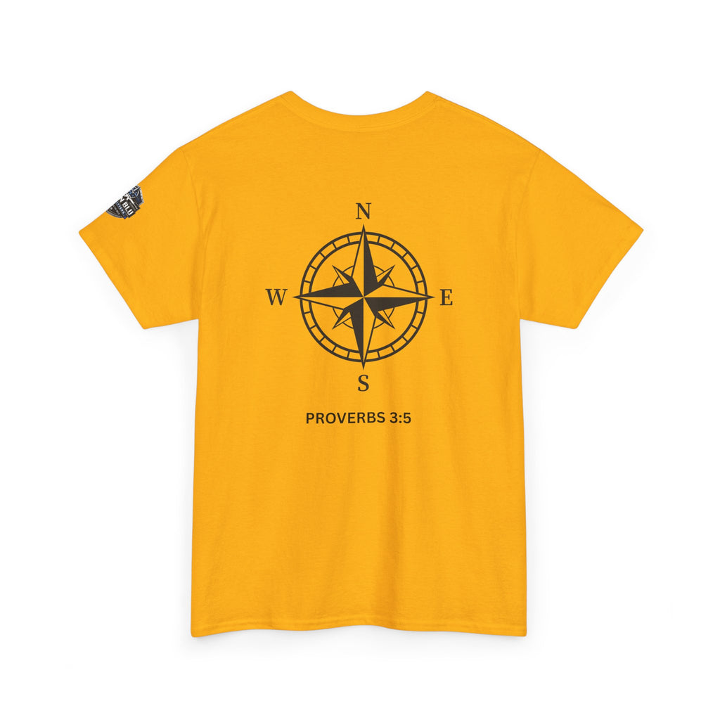 Compass Graphic T-Shirt — 'Proverbs 3:5' Faith-Inspired Casual Tee